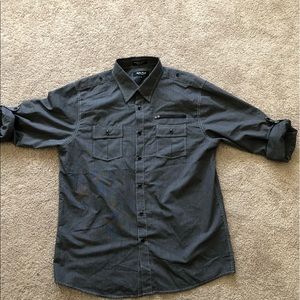 Casual Gray button up shirt